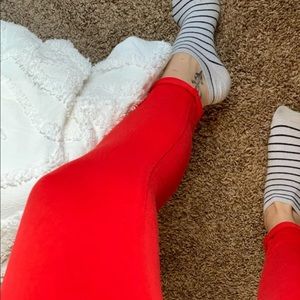 Red jeggings
